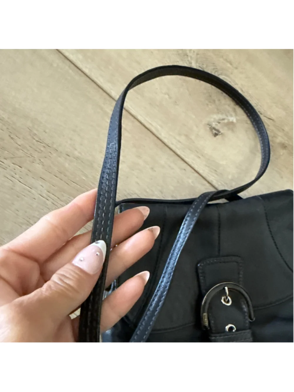 Vintage Women's Coach Black Leather Crossbody Bag One Size